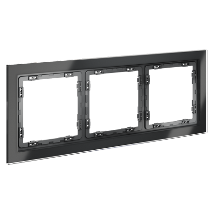 Рамка на 3 поста Voltum S70 VLS110307 (графит, стекло)