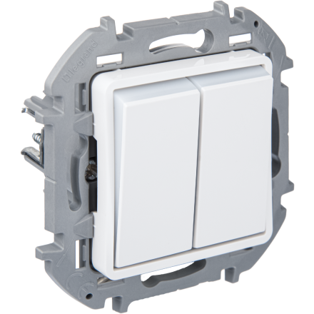 Переключатель двухклавишный Legrand Inspiria 673665