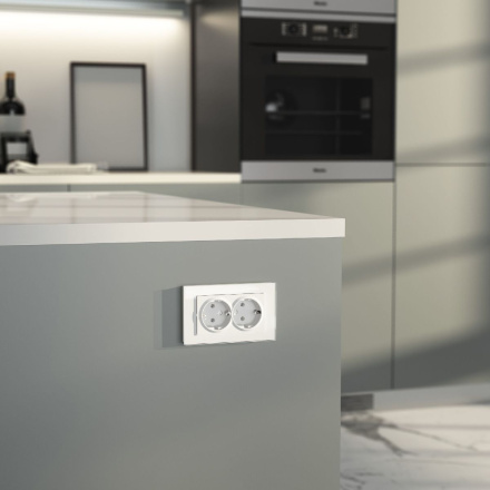 Розетка двойная с заземлением Werkel 4690389192111 W1172061 a062410