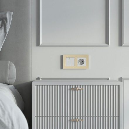 Рамка на 2 поста Werkel Slab (шампань софт) W0022911 4690389218378 a071624