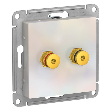 Аудиорозетка двухместная Systeme Electric AtlasDesign Жемчуг ATN000487