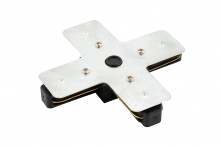 Коннектор Х-образный Denkirs DK Track Black TR1104-BK