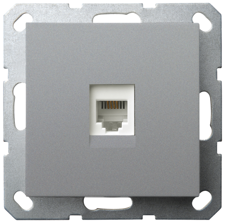 Интернет розетка Jasmart цвет алюминий разъем RJ45 (8/8) G6105S