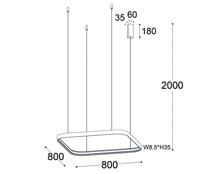 Подвесная люстра Italline IT013-6024 white 3000K