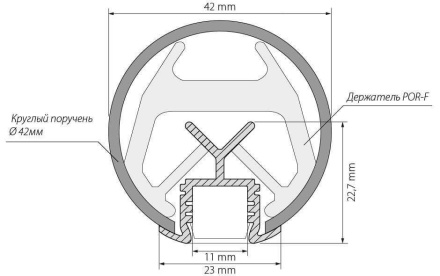Профиль Arlight KLUS-POR-F-1000 ANOD 019181