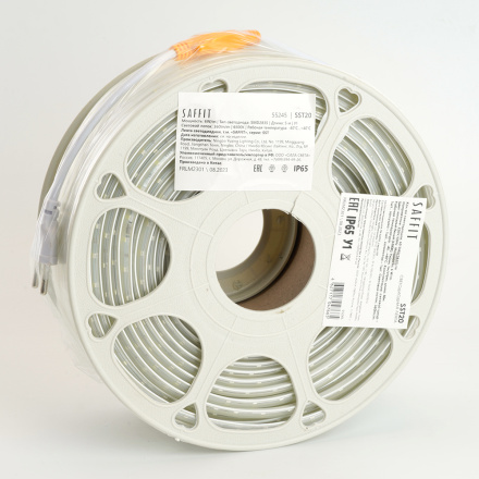 Светодиодная лента Saffit SST20 220В 6Вт/м 6500К 50м IP65 55245