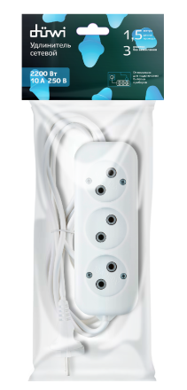 Удлинитель бытовой Duwi 32030 2