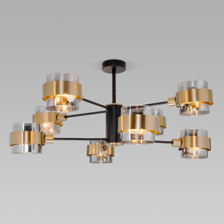 Люстра на штанге Eurosvet Arcada 70127/8 черный/дымчатый a060653