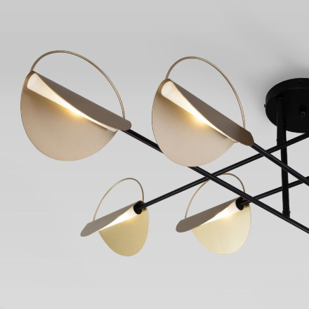 Потолочная люстра Eurosvet Grazia 70148/8 черный/золото a062043