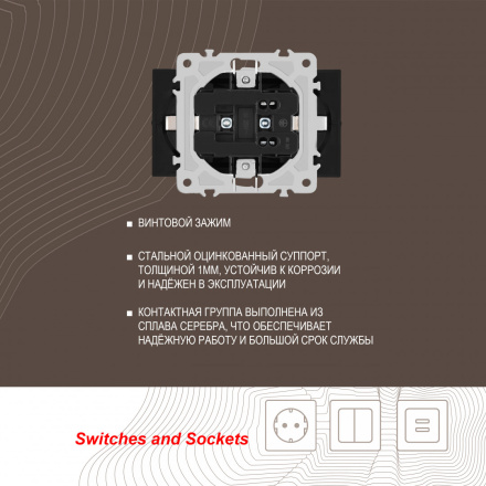 Розетка двойная с заземлением Arte Milano 206.40-2.black
