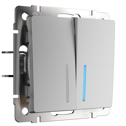 Выключатель двухклавишный с подсветкой Werkel W1120106  4690389164859 a050883