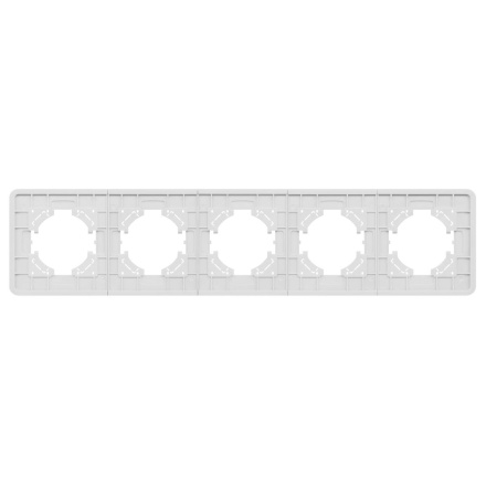 Рамка на 5 постов стеклянная Arlight FRM-OMALI-SFGS-5-WH 049720
