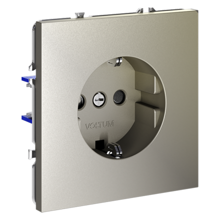 Розетка со шторками Voltum S70 VLS040204 (шелк)