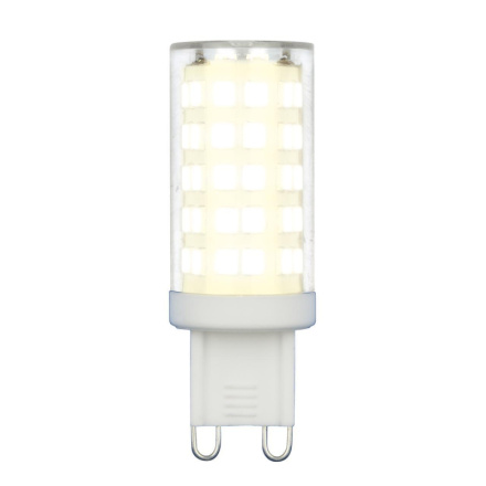 Лампа светодиодная (UL-00006489) Uniel G9 9W 4000K прозрачная LED-JCD-9W/4000K/G9/CL GLZ09TR