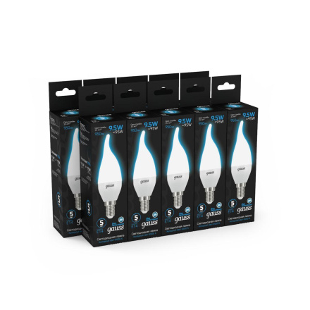 Лампа светодиодная Gauss E14 9,5W 6500K матовая 104101310