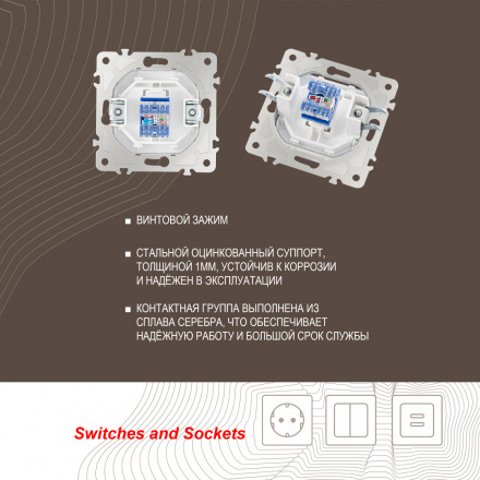 Розетка RJ45 Arte Milano 203.45-1.white