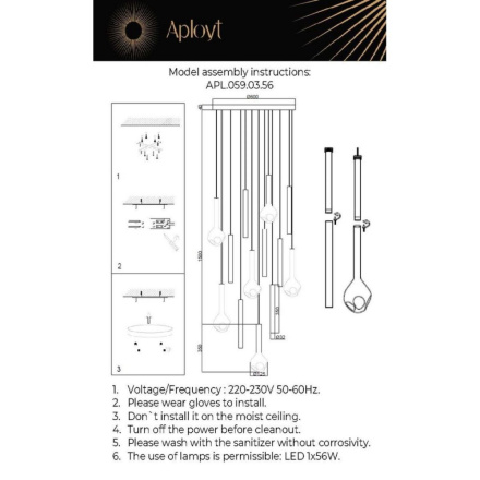 Каскадная люстра Aployt Silveyn APL.059.03.56