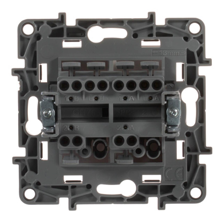 Переключатель двухклавишный Legrand Etika 10A 250V белый 672212