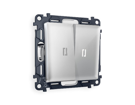 Комплект механизма 2-кл выключателя с подсветкой Ambrella Volt Alfa MA404015