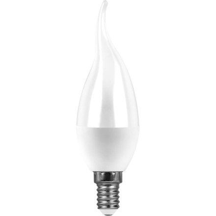 Лампа светодиодная Feron E14 7W 4000K Свеча матвоая LB-97 25476