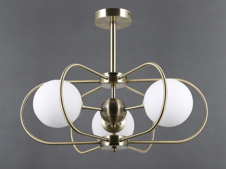 Люстра на штанге Elvan LU-39814/3-E27-BrWh