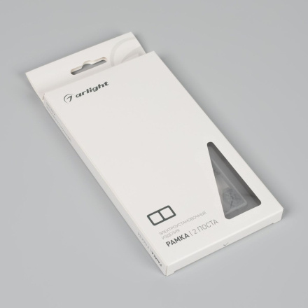 Рамка на 2 поста стеклянная Arlight FRM-OMALI-SFGS-2-GR 049710