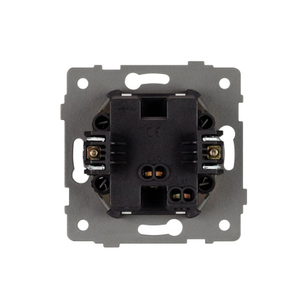 Механизм выключателя одноклавишный непроходной Arlight SWT-MK01-PL-WH-V (250V, 10A) 049867