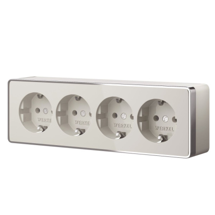 Розетка четверная с заземлением и шторками Werkel Gallant (слоновая кость) W5072204 4690389217999 a071253