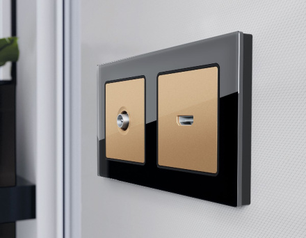 Лицевая панель для TV розетки Ambrella Volt Alfa AP6130