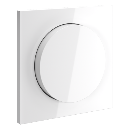 Накладка для светорегулятора поворотно-нажимного Voltum S70 (белый глянцевый) VLS002001