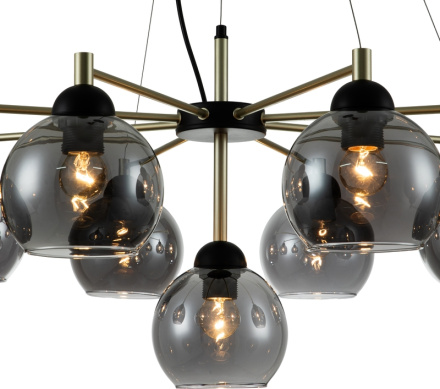 Подвесная люстра Indigo Grappoli 11029/9P Black V000217