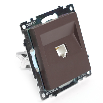 Розетка компьютерная 1-местная RJ-45 Stekker Катрин GLS00-7107-04 49023