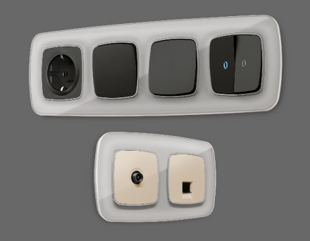 Рамка четырехместная Ambrella Volt Radian OF320404