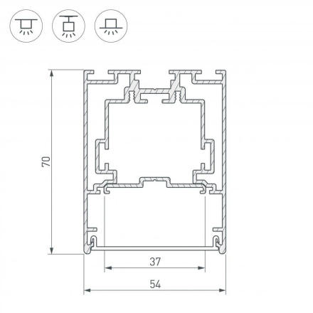 Профиль Arlight S2-LINE-5470 029440