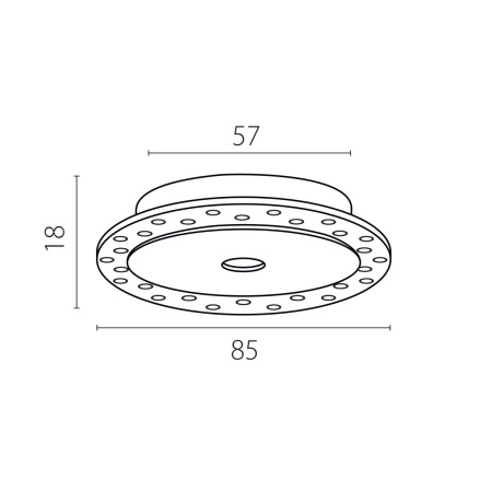Рамка скрытого монтажа плоская для светильников Lightstar Spira 0741х6 (D65) 074106-02