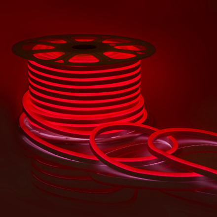 Светодиодный неон двухсторонний Apeyron 220В 6Вт/м smd2835 108д/м IP65 150Лм/м 50м ,красный 10-213