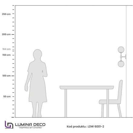 Бра Lumina Deco Zodiak LDW 6001-2 BK+WT