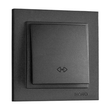 Выключатель одноклавишный перекресный Mono Electric Despina 10А 250В графит 102-202025-112