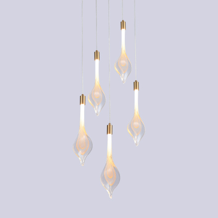 Подвесной светильник Delight Collection P98066-5 antique brass