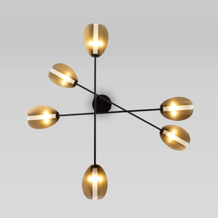 Потолочная люстра Eurosvet Grazia 70148/6 черный/золото a062042