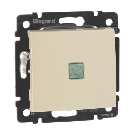 Переключатель одноклавишный Legrand Valena 10A 250V с подсветкой слоновая кость 774310