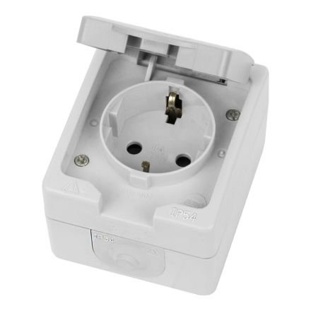 Розетка одноместная с крышкой Stekker PST16-21-54 Велена 49727