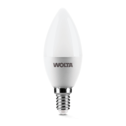 Светодиодная лампа WOLTA 7.5Вт 4000K E14 свеча матовая 25SC7.5E14