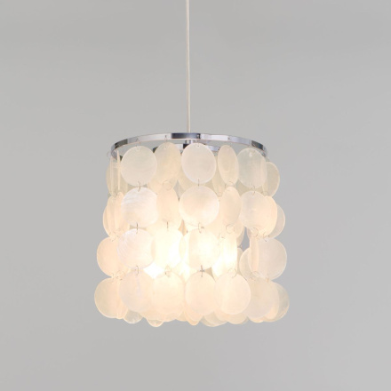 Подвесной светильник Eurosvet Sandra 60185/1 хром/перламутр a069247