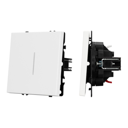 Механизм выключателя одноклавишный непроходной Arlight LED SWT-NOBE-MK01-SFPL-L-WH (230V, 10A) 054232