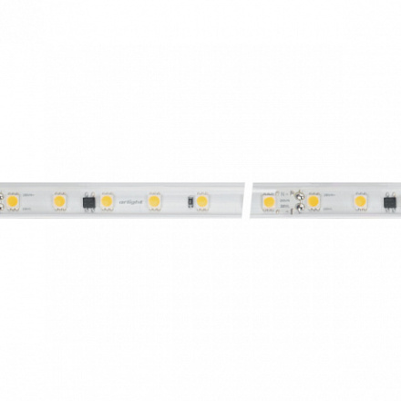 Светодиодная влагозащищенная лента Arlight 8W/m 54LED/m 5060SMD теплый белый 50M 027058(2)