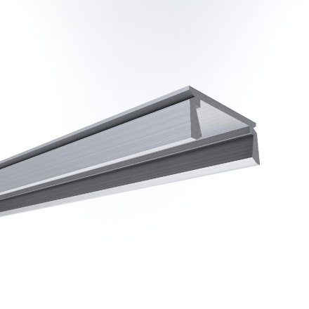 Профиль П-образный накладной Apeyron ширина ленты до 10мм (рассеиватель, заглушки - 2шт) 08-01