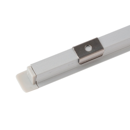 Профиль алюминиевый встраиваемый 9х12мм серебро 2м (в компл 2 загл.,4 крепежа) Feron CAB242 52150