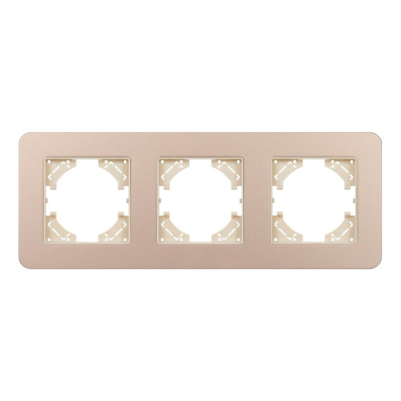 Рамка на 3 поста алюминиевая Arlight FRM-AKIRY-SFAL-3-GD 049742