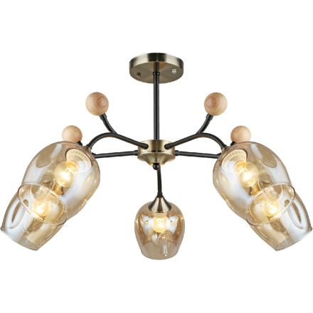 Люстра на штанге Reluce 02009-0.3-05 AB+BK